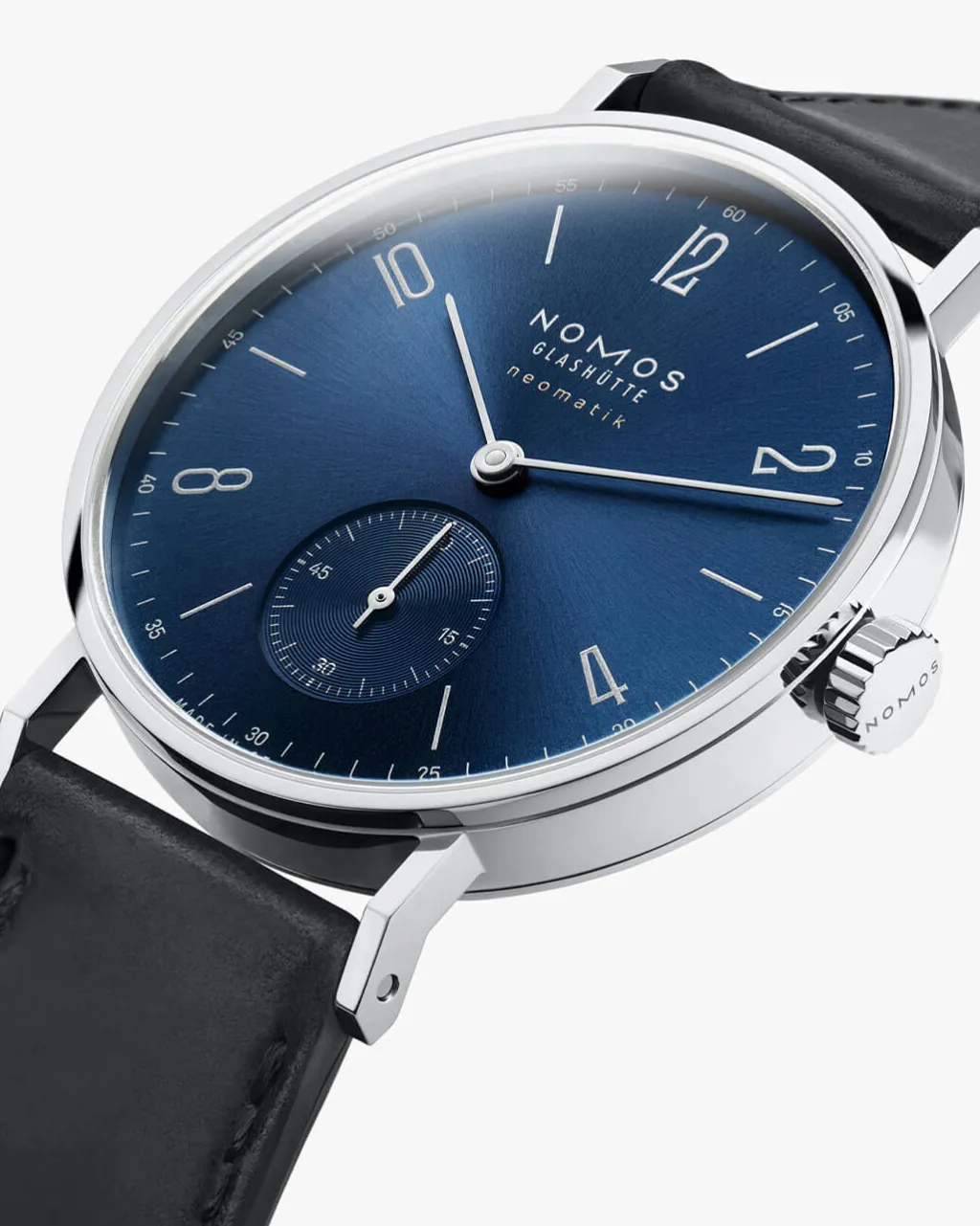 New NOMOS Glashütte Tangente neomatik blå skive med gull 35 mm Til Henne