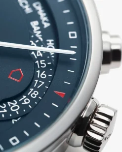Best NOMOS Glashütte Zürich World Time Midnight Blue 39,9 mm Til Han