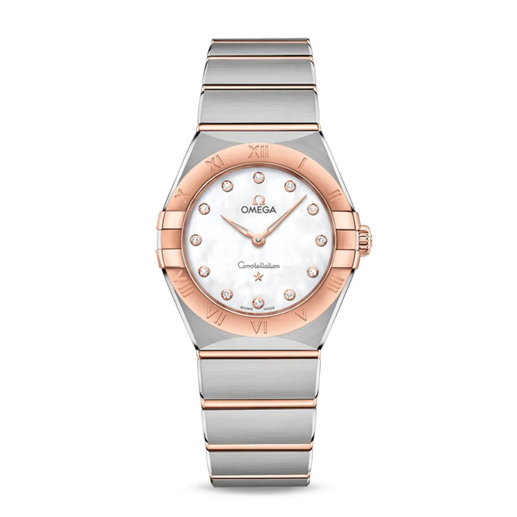 Fashion Constellation Manhattan hvit perlemor quartz 28 mm Klokker Med Diamanter | Til Henne
