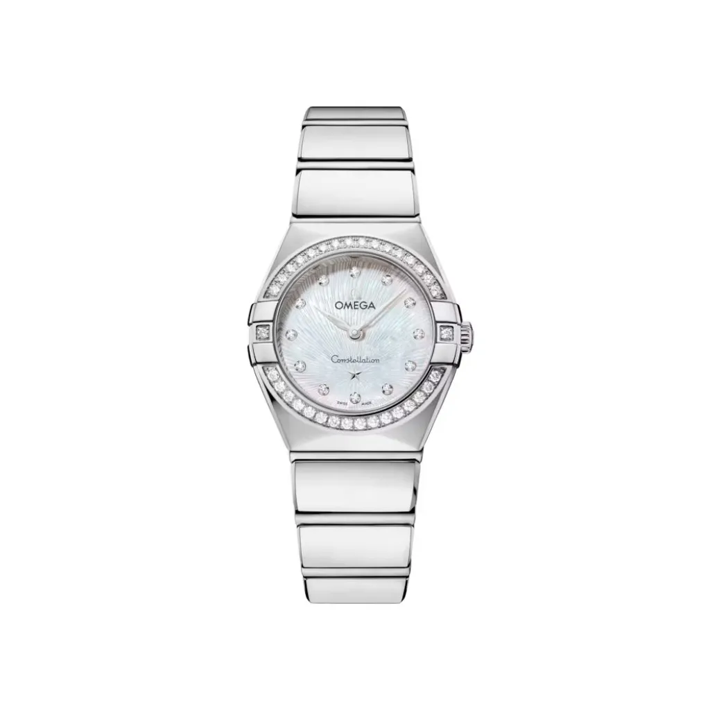 Hot Constellation Supernova hvit perlemor 25 mm Klokker Med Diamanter | Til Henne