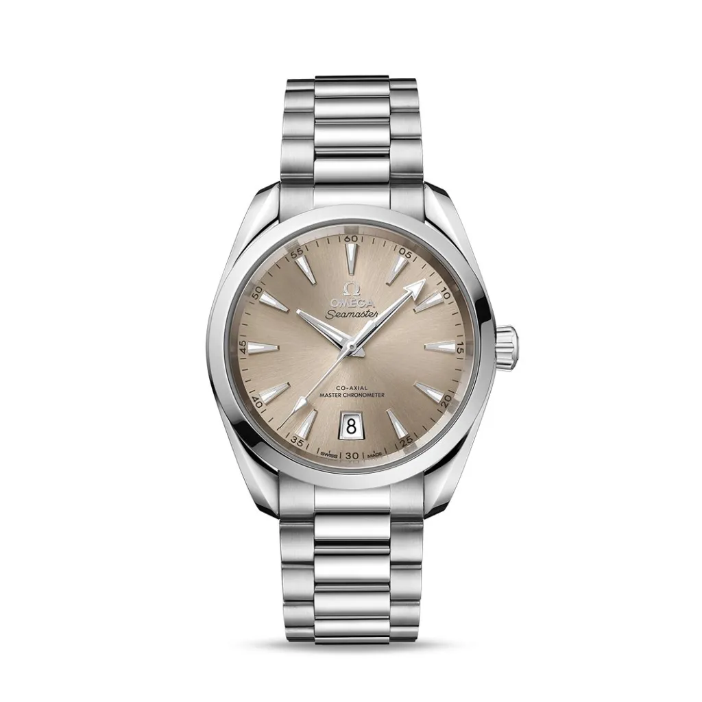 Hot Seamaster Aqua Terra Shades 38 mm Sandstone Dressklokker | Til Han