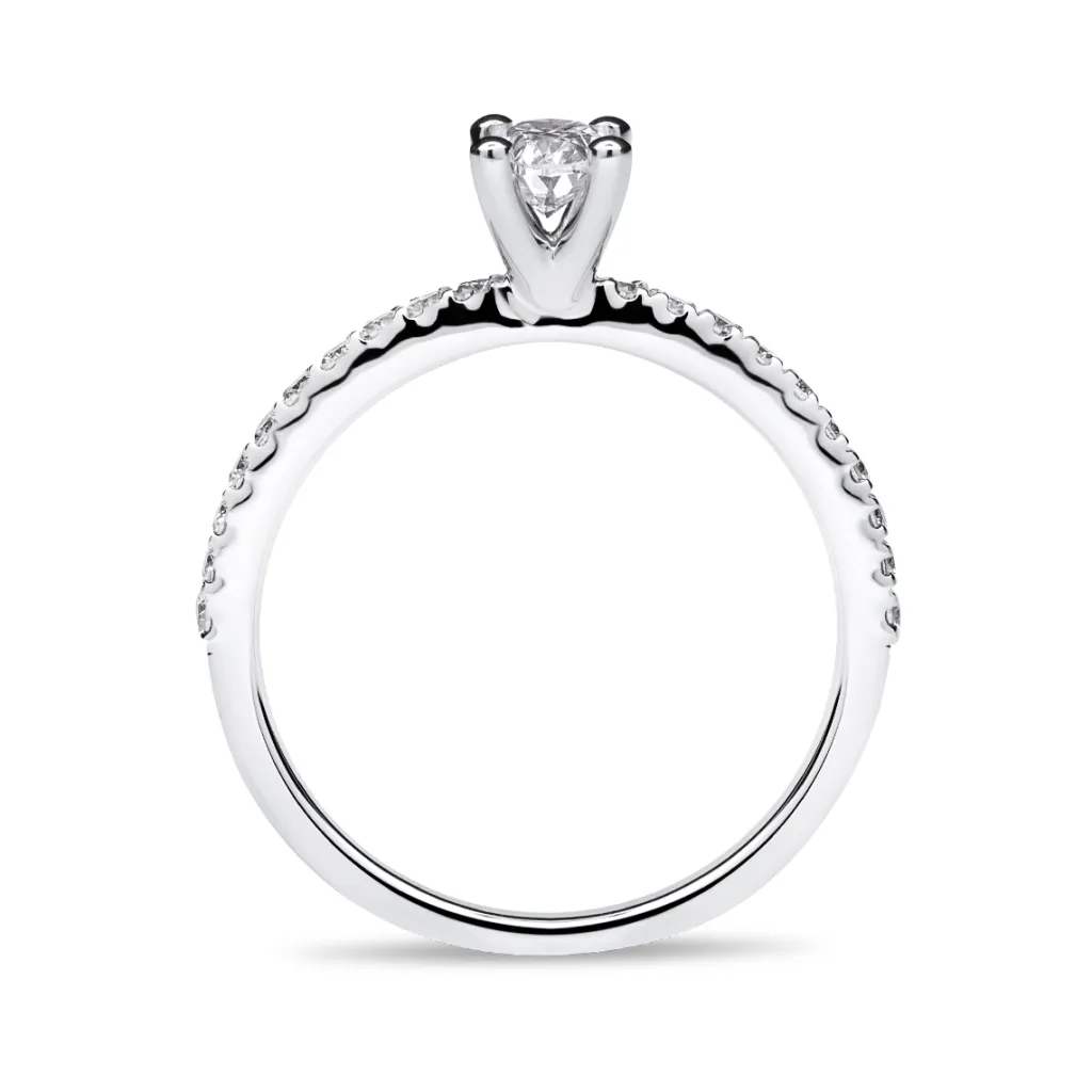 New Ovalslipt diamantring i hvitt gull 0,68 ct Ringer