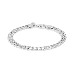 Hot Panserarmbånd i rhodinert sølv 6,0 mm Til Menn | Armbånd