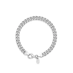 Hot Panserarmbånd i rhodinert sølv 6,0 mm Til Menn | Armbånd