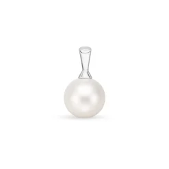 Best Perleanheng hvitt gull 8-8,5 mm Halssmykker