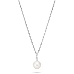 Sale Perleanheng i hvitt gull med diamant Halssmykker