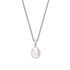 Clearance Perleanheng med diamant 0,05 ct Halssmykker