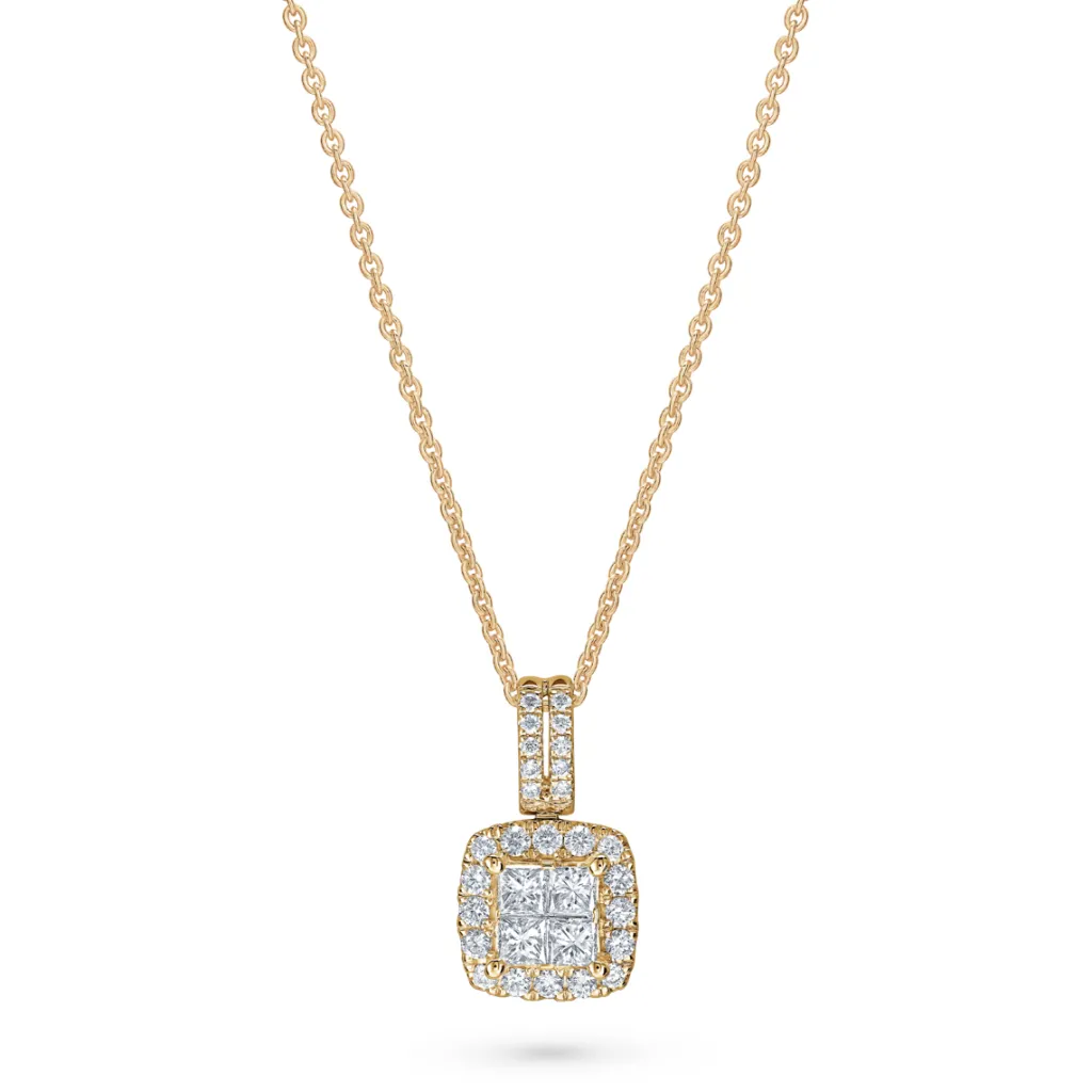 Hot Princess cut anheng 0,65 ct Halssmykker