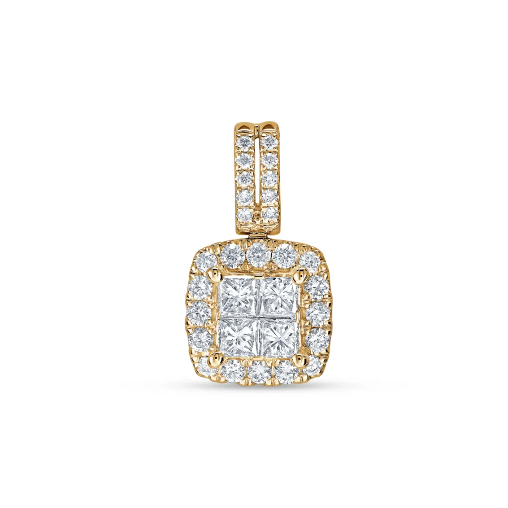 Hot Princess cut anheng 0,65 ct Halssmykker