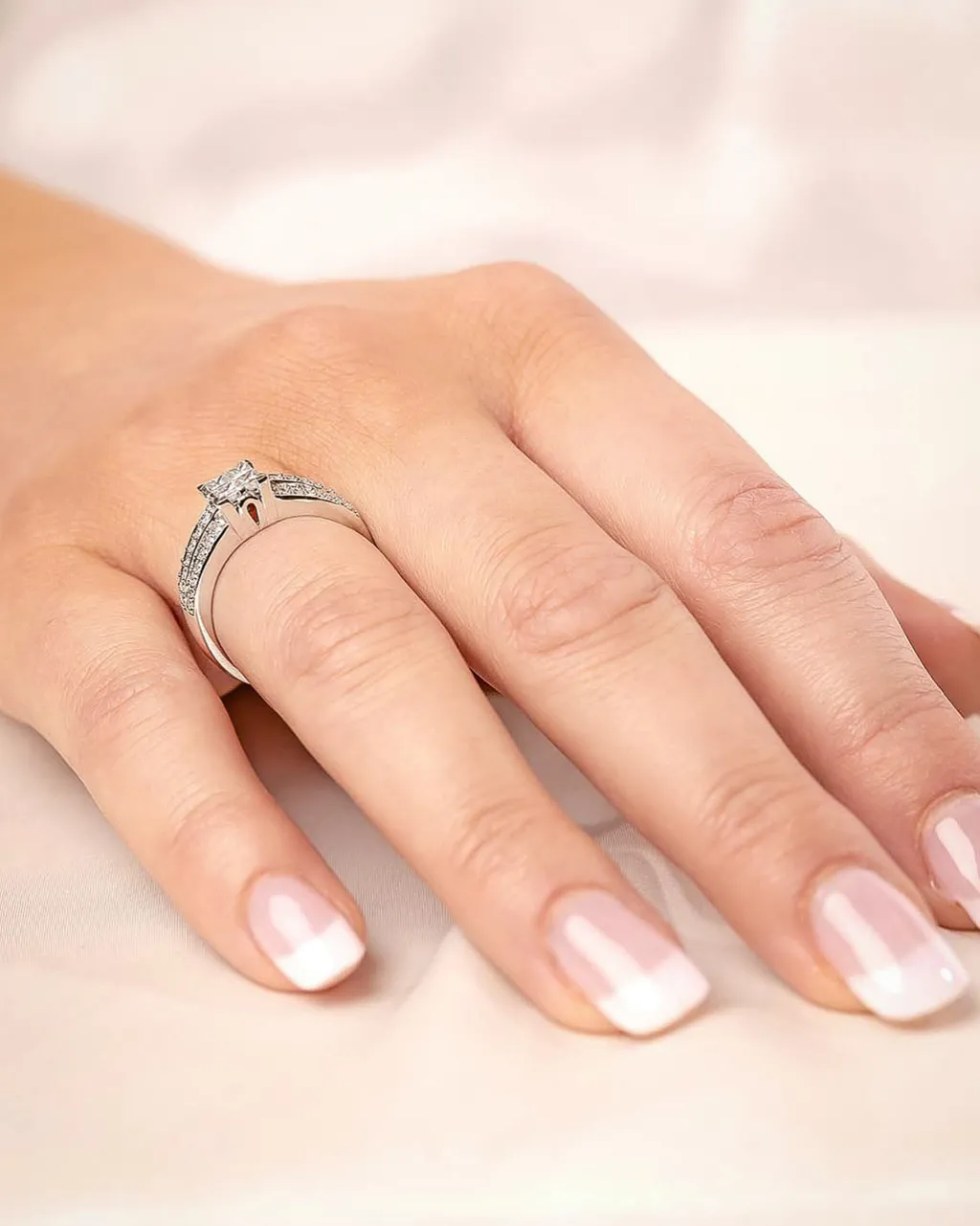 Discount Princess cut diamantring 0,55 ct Ringer