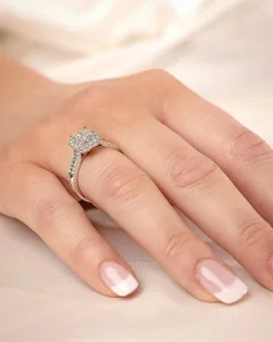 Sale Princess cut diamantring 0,75 ct Ringer