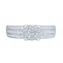 Discount Princess cut diamantring 0,55 ct Ringer