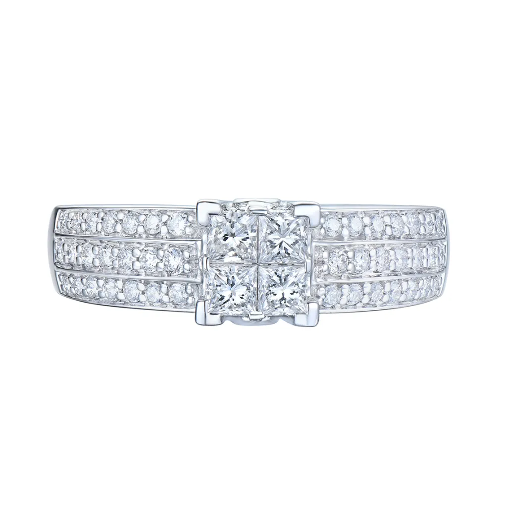 Discount Princess cut diamantring 0,55 ct Ringer