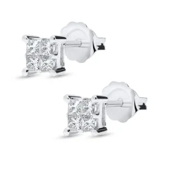 Hot Princess cut ørepynt 0,32 ct Ørepynt