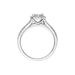 Hot Princess cut ring i hvitt gull 0,55 ct Ringer