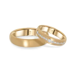 Outlet Promise Design ring gult gull 0,50 ct 5,0mm Ringer