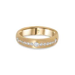 Outlet Promise Design ring gult gull 0,50 ct 5,0mm Ringer