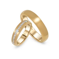 Outlet Promise Design ring gult gull 0,50 ct 5,0mm Ringer