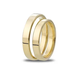 Hot Promise giftering i gult gull 3,5 mm flat profil Ringer