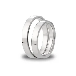 New Promise giftering i hvitt gull 3 mm flat profil Ringer