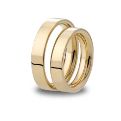 Hot Promise gullring giftering flat komfort 4 mm Ringer