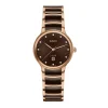 Outlet Centrix Diamonds brun skive 30,5 mm Two Tone Klokker | Til Henne