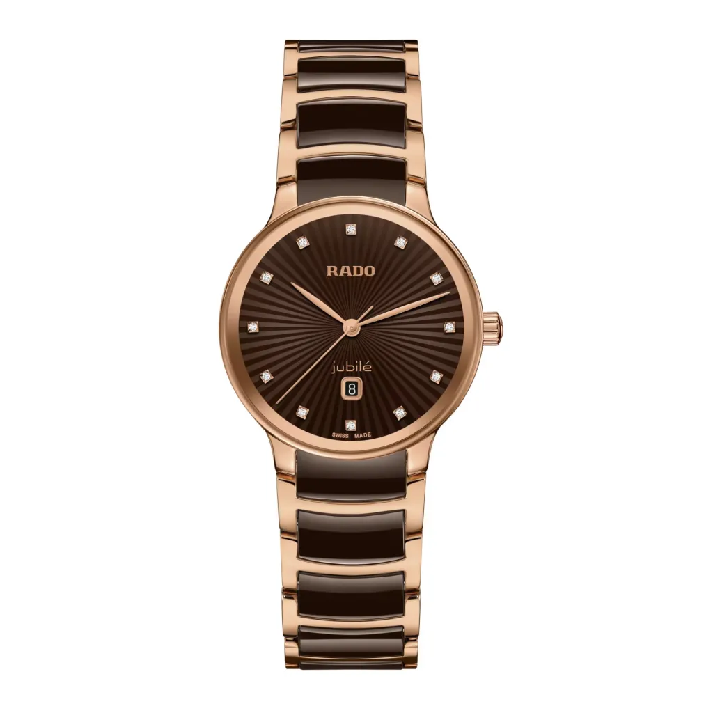 Outlet Centrix Diamonds brun skive 30,5 mm Two Tone Klokker | Til Henne
