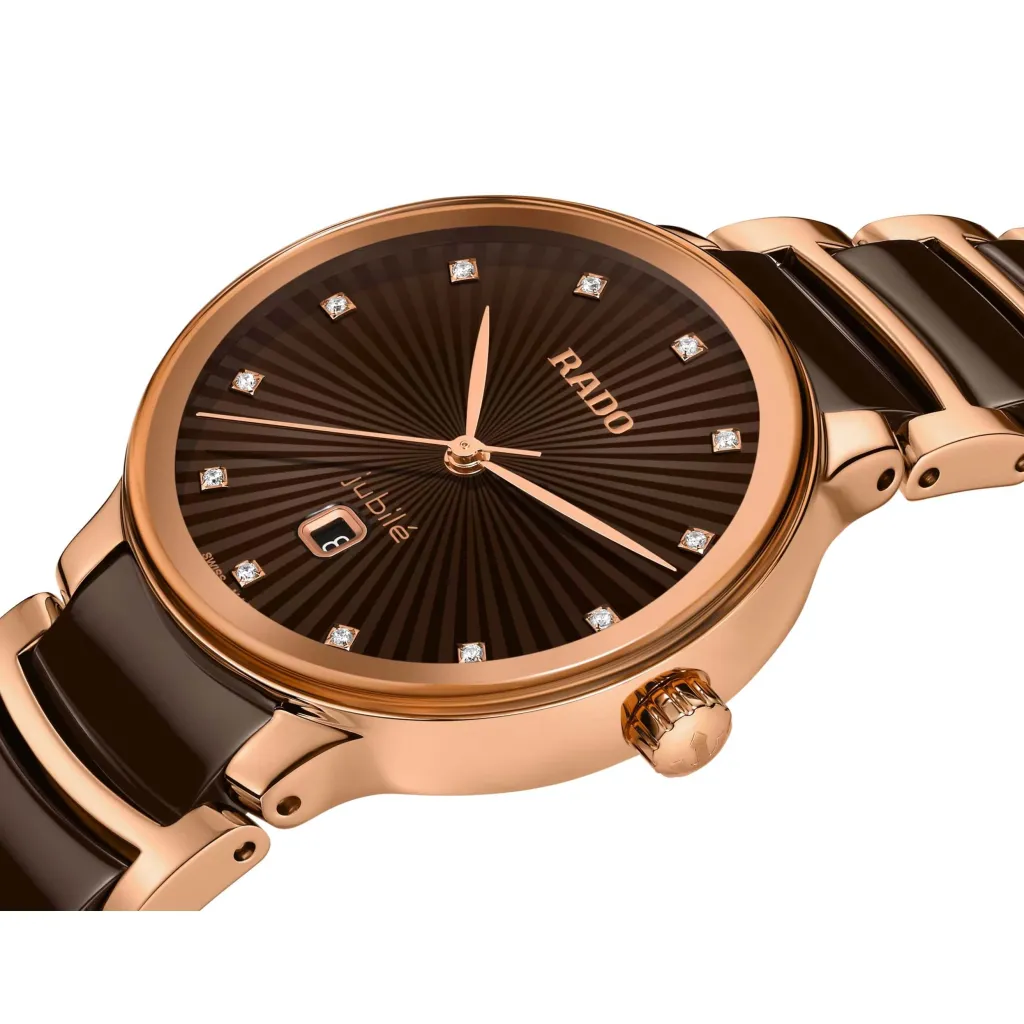 Outlet Centrix Diamonds brun skive 30,5 mm Two Tone Klokker | Til Henne
