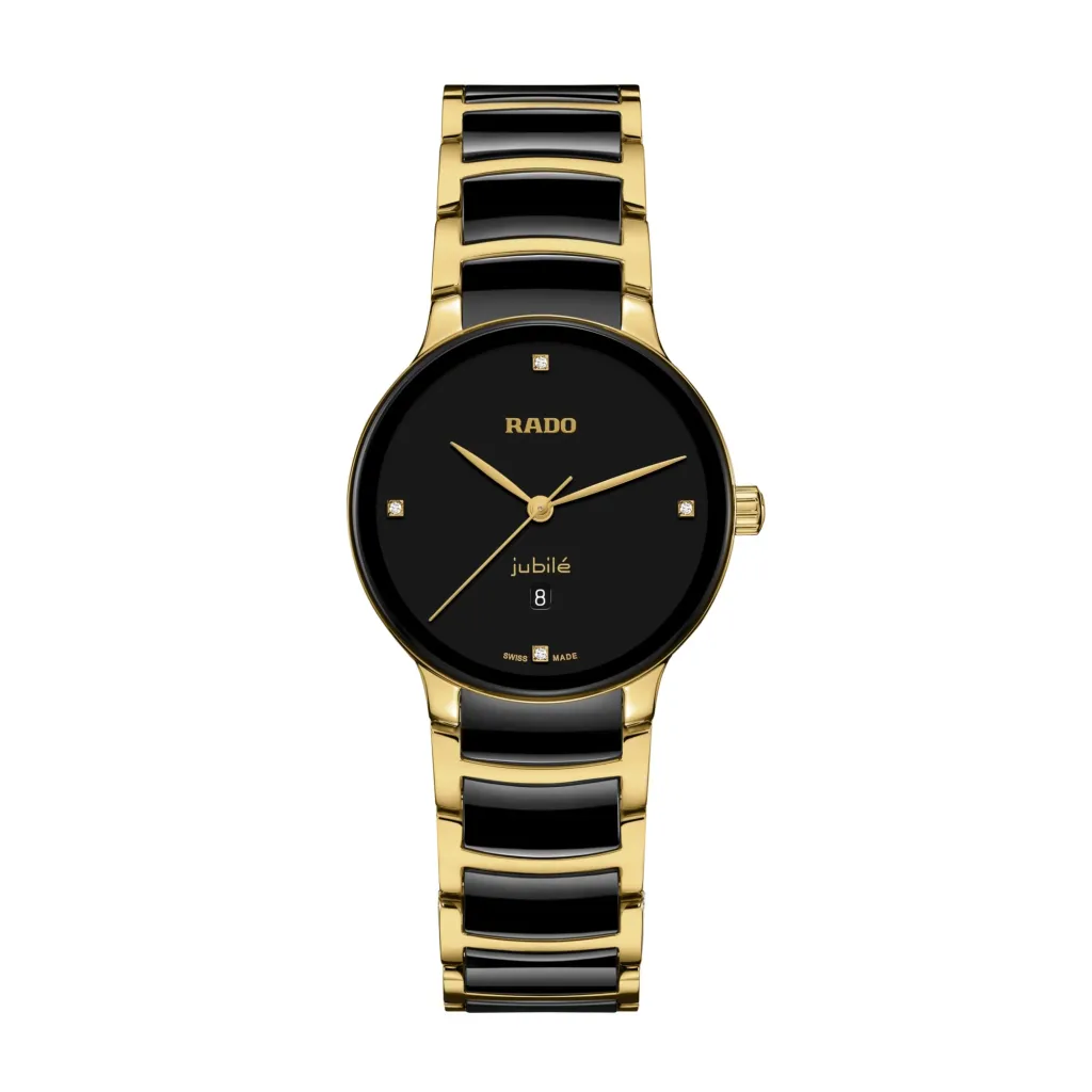 Online Centrix Diamonds sort skive 30,5 mm Two Tone Klokker | Til Henne