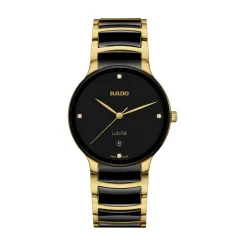 Sale Centrix Diamonds sort skive 39,5 mm Two Tone Klokker | Til Han