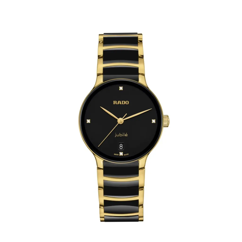 Discount Centrix Diamonds Sort skive 30,5mm Klokker Med Diamanter | Til Henne