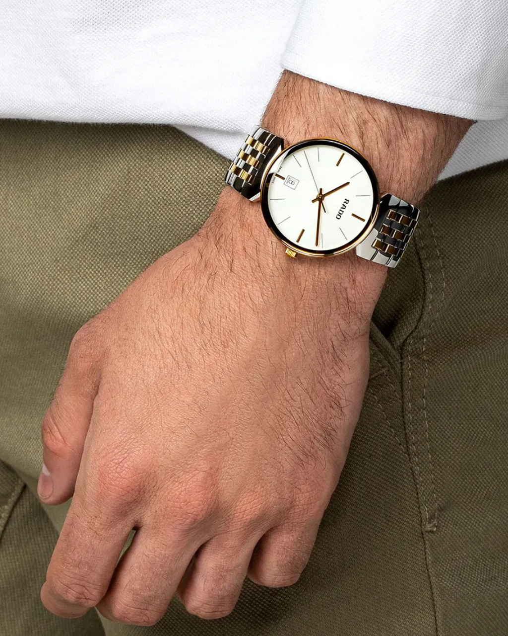 Best Florence Classic hvit 38 mm Two Tone Klokker | Dressklokker