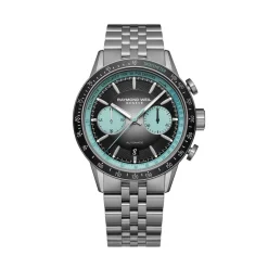 Best Raymod Weil Freelancer svart og turkis 43,5 mm Til Han