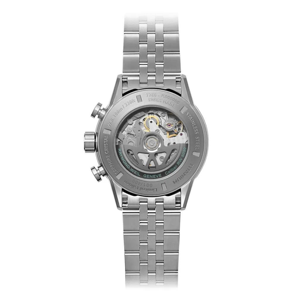 Best Raymod Weil Freelancer svart og turkis 43,5 mm Til Han