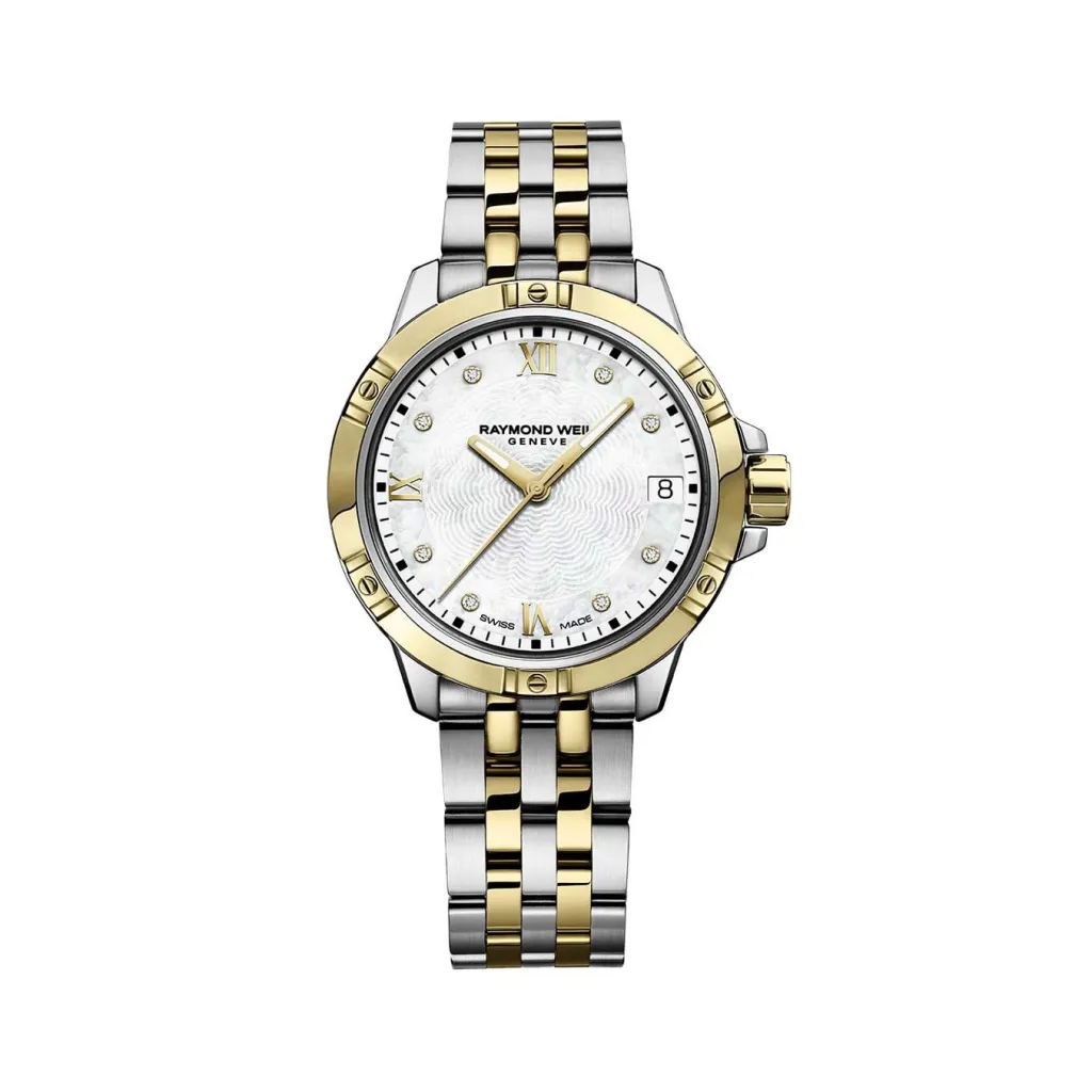 Discount Tango 30 mm 8 diamanter Klokker Med Diamanter | Two Tone Klokker