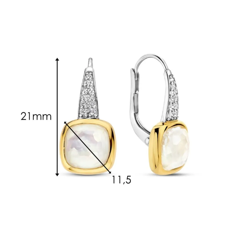 Fashion Ørepynt fra med perlemor og cubic zirkonia Ørepynt