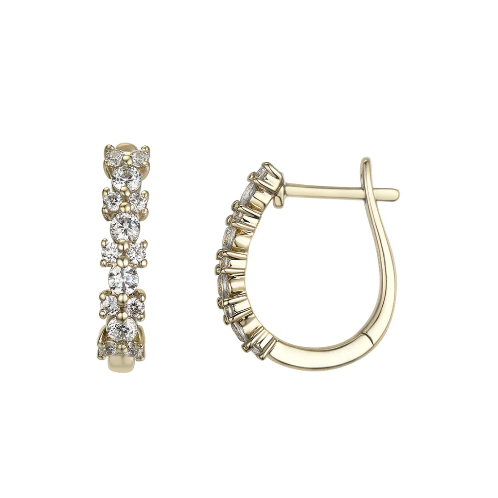Fashion Ørepynt i gult gull med diamanter 0,50 ct Ørepynt