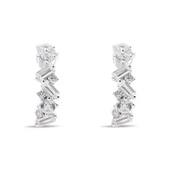 Sale Ørepynt i rhodinert sølv med cubic zirkonia Ørepynt