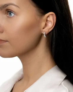 Sale Ørepynt i rhodinert sølv med cubic zirkonia Ørepynt