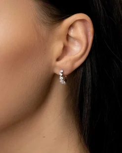 Sale Ørepynt i rhodinert sølv med cubic zirkonia Ørepynt