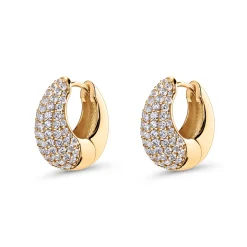 Fashion Øreringer i sølv forgylt med cubic zirkonia Ørepynt