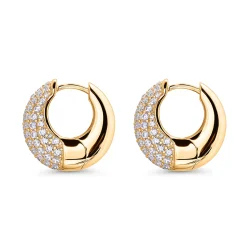 Fashion Øreringer i sølv forgylt med cubic zirkonia Ørepynt