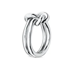 Discount Rhodinert sølv ring med knute Ringer