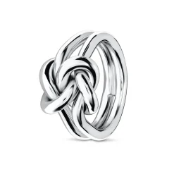Discount Rhodinert sølv ring med knute Ringer