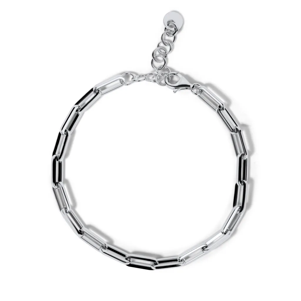 Sale Rhodinert sølvarmbånd med lenker Armbånd