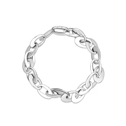 New Rhodinert sølvarmbånd med ovale lenker Armbånd