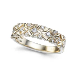 Hot Ring i gult gull med diamanter Ringer
