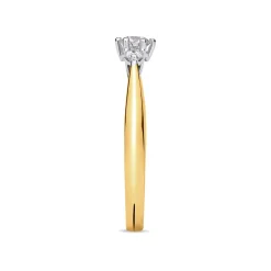 Fashion Ring i gult og hvitt gull med diamanter 0,28 ct Ringer
