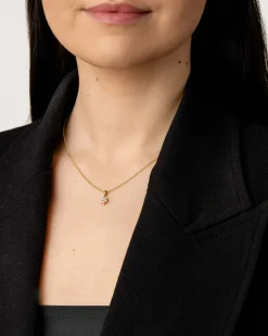 Hot Rosett diamantanheng gult gull 0,17 ct Halssmykker
