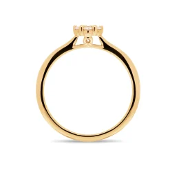Discount Rosett diamantring gult gull 0,24 ct Ringer